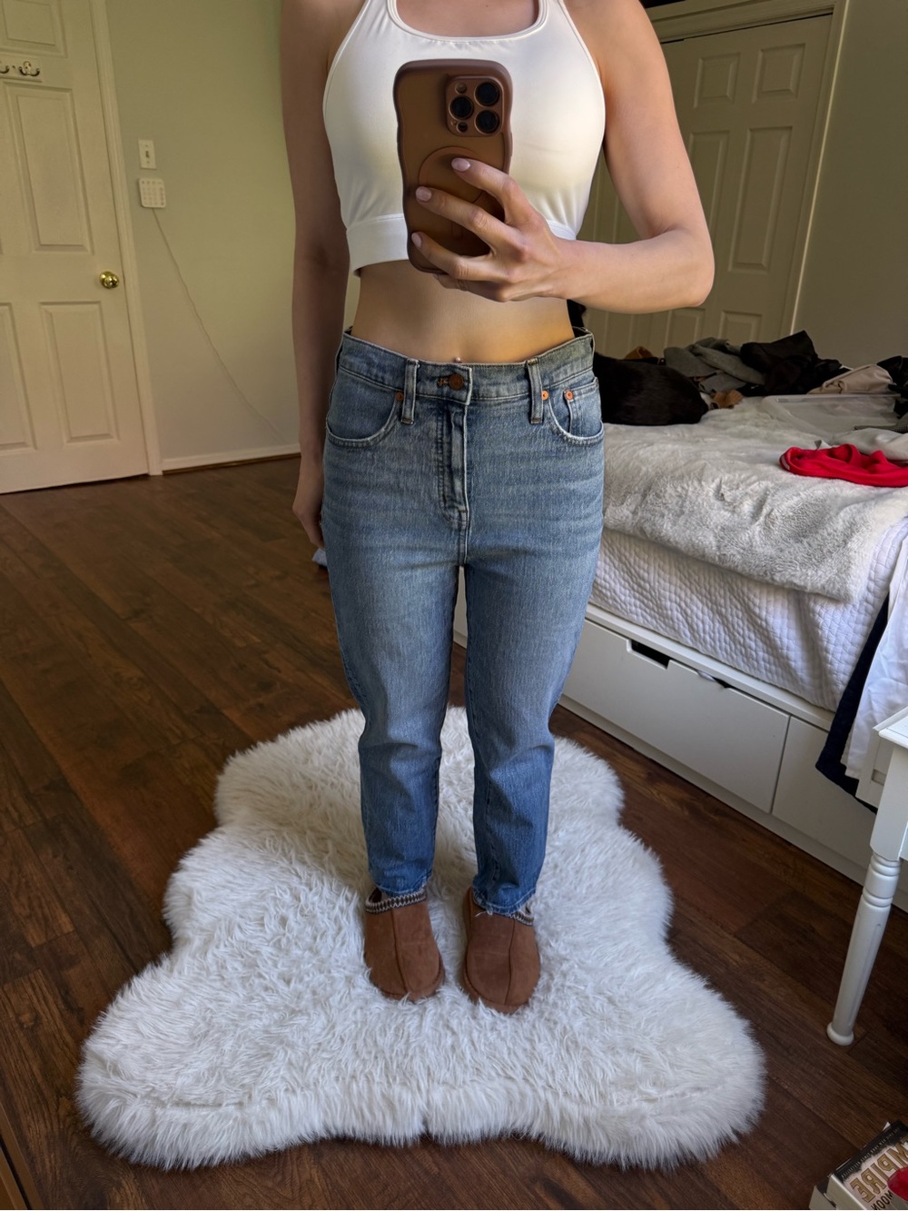 Madewell Light Blue High-Rise Straight Leg Jeans